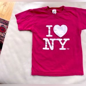 4/$20💥 I ❤️ NY Classic Graphic Tee, Fuchsia Short-Sleeved T-Shirt, 100% Cotton